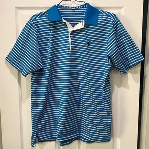 Peter Millar Forest Creek Golf Club Pinehurst blue striped polo